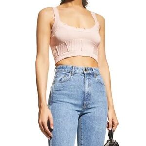SER.O.YA Pink Knit Crop Top | NWT | Size L